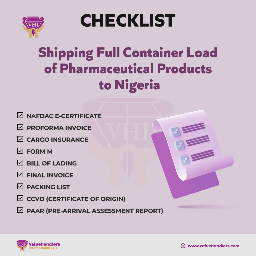 Shipping Checklist - How to Import Pharmaceutical Products to Nigeria